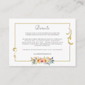 Waterverf Wildflower Spring Summer Wedding Informatiekaartje (Voorkant)
