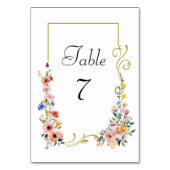 Waterverf Wildflower Spring Summer Wedding Kaart (Voorkant)