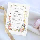 Waterverf Wildflower Spring Summer Wedding Kaart