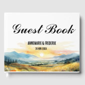 Waterverf Wildflower Sundown Gastenboek (Voorkant)