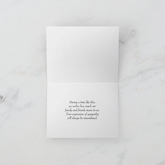 Waterverf Wildflower Sympathie Dank u Bedankkaart (Binnen)