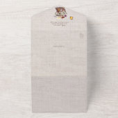 Waterverf Wildflower Tea Party Vrijgezellenfeest All In One Uitnodiging (Buitenkant)