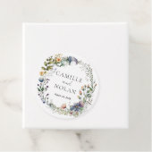 Waterverf Wildflower Tuin Boog Bloemen Bruiloft Bedankjes Labels (In situ)