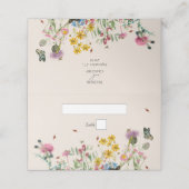 Waterverf Wildflower Tuin & Insecten Bruiloft (Buitenkant ongevouwen)