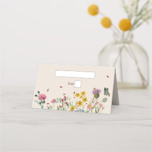 Waterverf Wildflower Tuin & Insecten Bruiloft