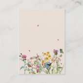 Waterverf Wildflower Tuin QR Code Bruiloft Informatiekaartje (Achterkant)