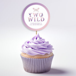 Waterverf Wildflower Twee Wilde 2e Verjaardag Ronde Sticker