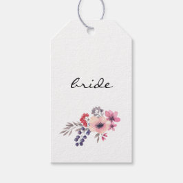 Waterverf Wildflower Wedding Escort Card Cadeaulabel