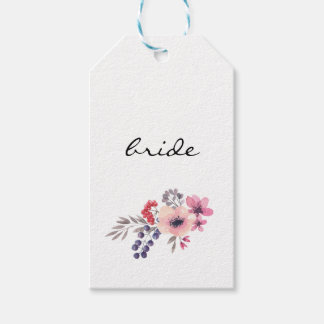 Waterverf Wildflower Wedding Escort Card Cadeaulabel