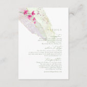 Waterverf Wildflower Wedding — Fsia ID954 Informatiekaartje (Voorkant)