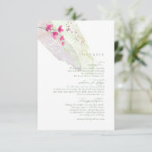 Waterverf Wildflower Wedding — Fsia ID954 Informatiekaartje (Staand voorkant)
