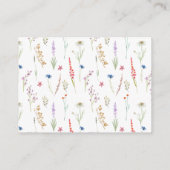 Waterverf Wildflower Wedding Informatiekaartje (Achterkant)