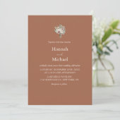 Waterverf Wildflower Wedding Invitation Sjabloon Kaart (Staand voorkant)