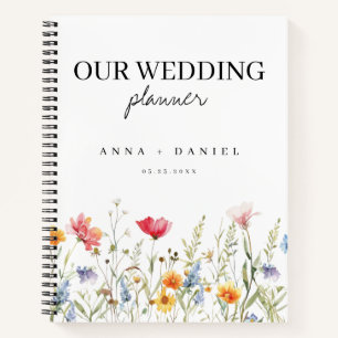 Waterverf Wildflower Wedding Planner Notitieboek