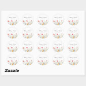 Waterverf Wildflower Wedding Ronde Sticker (Vel)