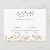 Waterverf Wildflower Wedding RSVP Kaart (Voorkant)