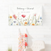 Waterverf Wildflower Wedding Spandoek (Insitu)