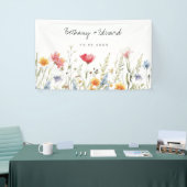 Waterverf Wildflower Wedding Spandoek (Beurs)
