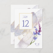 Waterverf Wildflower Wedding Table No. Peri ID954 Kaart (Voorkant / Achterkant)