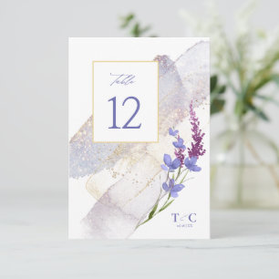 Waterverf Wildflower Wedding Table No. Peri ID954 Kaart