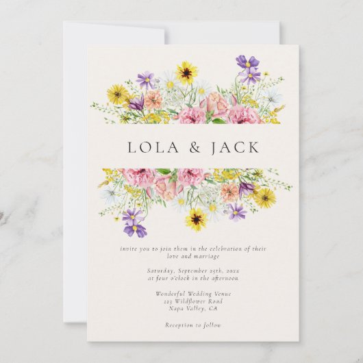 Waterverf Wildflower weduwschap Kaart (Voorkant)