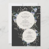 Waterverf Wildflowers Elegante huwelijksuitnodigin Kaart (Voorkant)