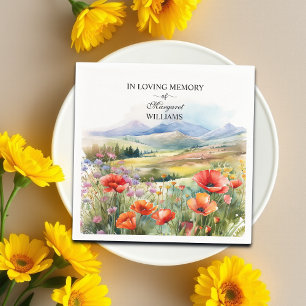 Waterverf Wildflowers viering van het leven begraf Servet