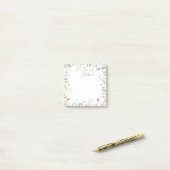 Waterverf Wildflowers w / aangepaste naam geperson Post-it® Notes (Op bureau)