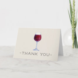 Waterverf Wine Thank You Cards gepersonaliseerd Bedankkaart