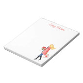 Waterverf Winkelen Mode meisje Notitieblok (Gedraaid)