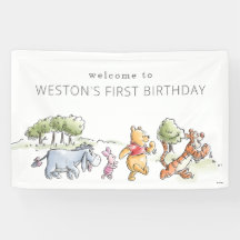 Waterverf Winnie the Pooh Picnic First Birthday