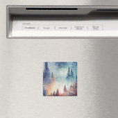 Waterverf Winter Art Magnet Magneet (Insitu (Vaatwasser))