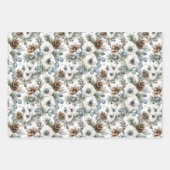 Waterverf Winter Bloembloem Kerstmis Inpakpapier Vel (Voorkant 2)