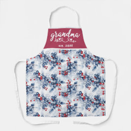 Waterverf Winter Blueberry Oma Est Christmas Schort