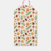 Waterverf Winter Botanische Foto Kerst Cadeaulabel (Achterkant)