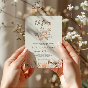 Waterverf Winter Bouquet Baby shower Kaart