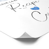 Waterverf winter bubbel je recept card hier poster (Hoek)