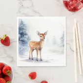 Waterverf Winter Fawn Servet (Insitu)