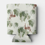 Waterverf Winter Forest Seamless Pattern Blikjeskoeler (Achterkant)