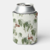 Waterverf Winter Forest Seamless Pattern Blikjeskoeler (Blikje Achterkant)