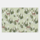Waterverf Winter Forest Seamless Pattern Inpakpapier Vel (Voorkant 2)