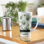 Waterverf Winter Forest Seamless Pattern Latte Mok
