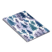 Waterverf Winter Forest Seamless Pattern Notitieboek (Rechterzijde)