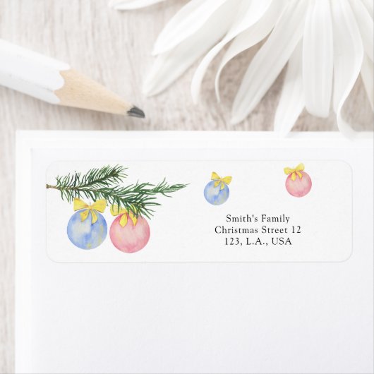 Waterverf Winter gender onthullen Etiket (Insitu)