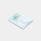 Waterverf Winter Green Pine Trees Post-it® Notes (Schuin)