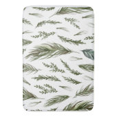 Waterverf Winter Green Seamless Pattern Badmat (Voorkant Verticaal)