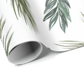 Waterverf Winter Green Seamless Pattern Cadeaupapier (Rol Hoek)