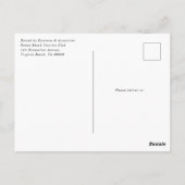 Waterverf Winter Greenery Holiday Briefkaart (Achterkant)