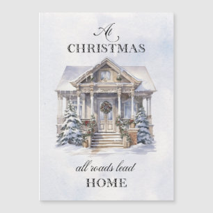 Waterverf Winter Home Kerstmis Groeten
