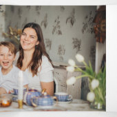 Waterverf Winter Home Kerstmis Groeten Drieluik Kaart (Binnenkant midden)